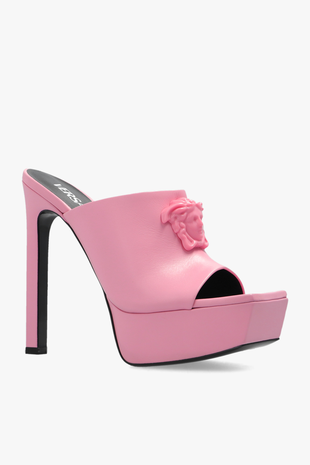 VIP【関税送料無料】希少 ROBERTO FESTA HOT PINK LEATHER MULES Pink Soft Dress Women's Stylish Lambskin Winter Hot Party